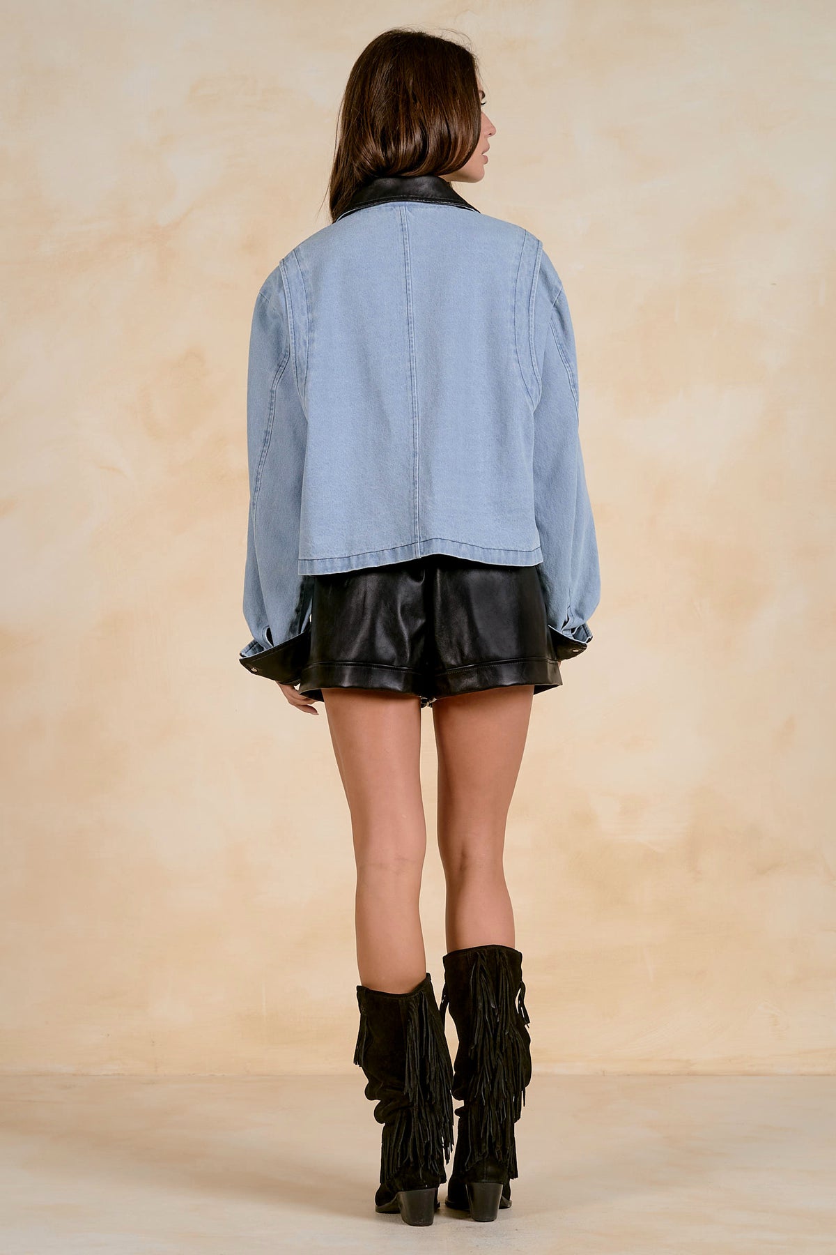 ELAN JACKET W LEATHER TRIM