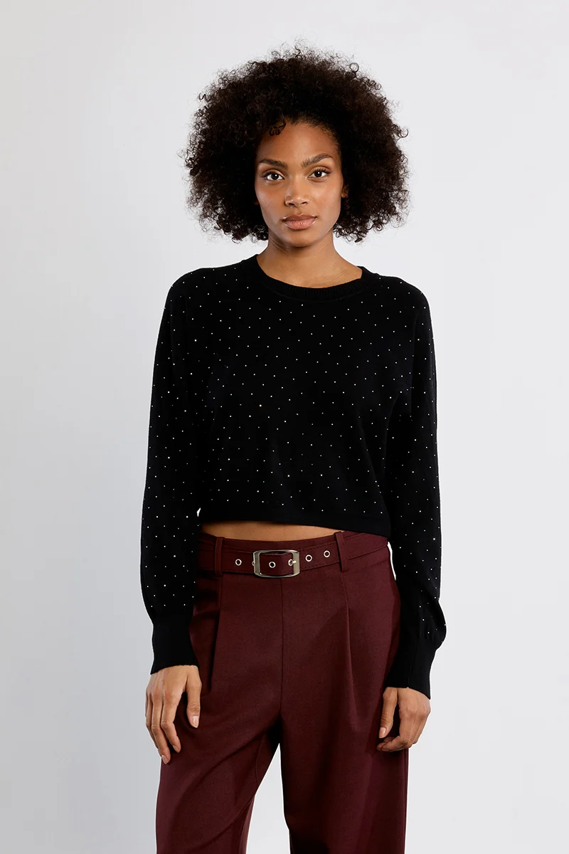 MB RHINESTONE CREWNECK