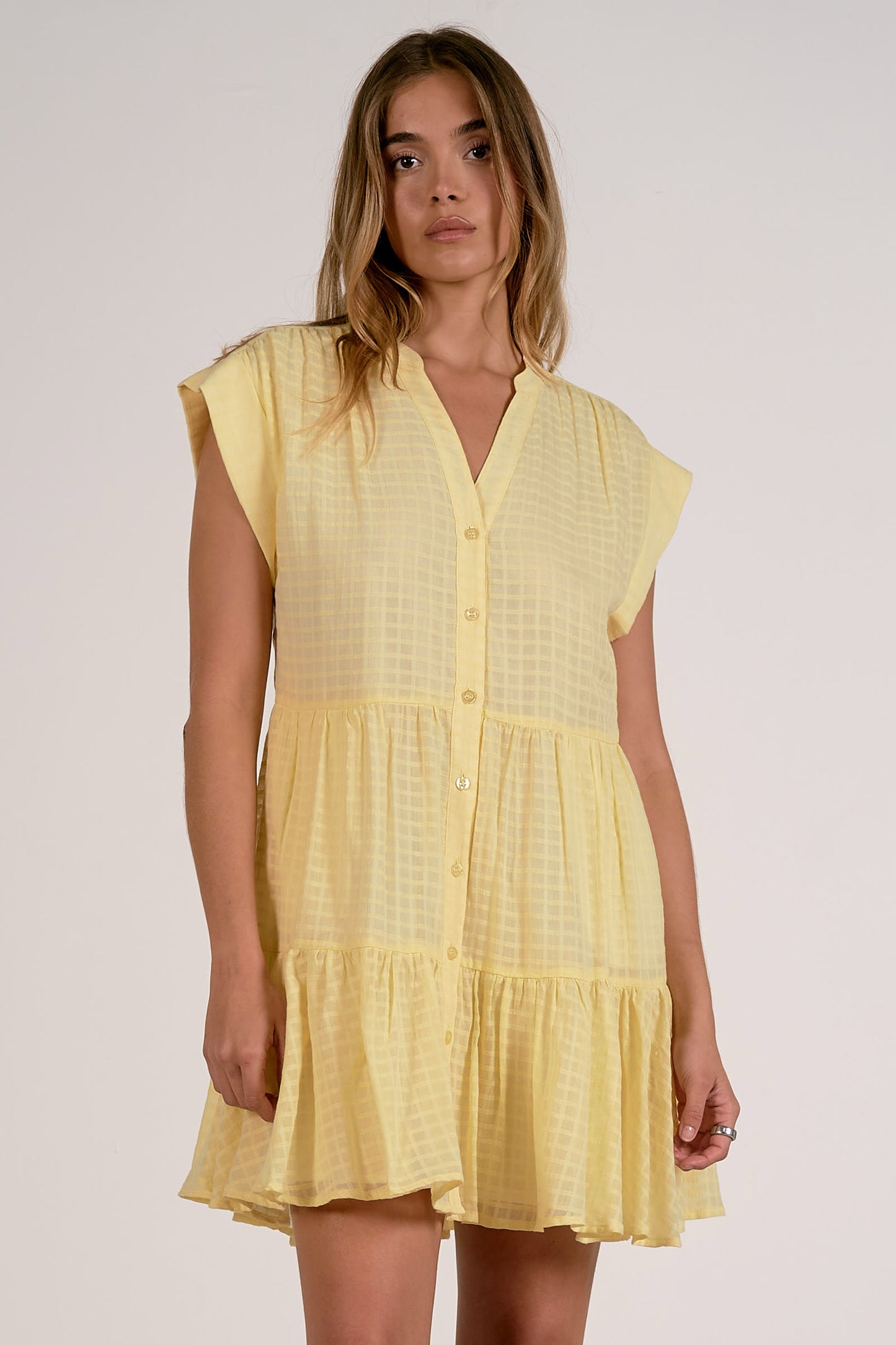 ELAN CAP SLEEVE MINI DRESS