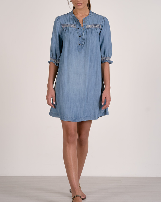ELAN DENIM SHIFT DRESS