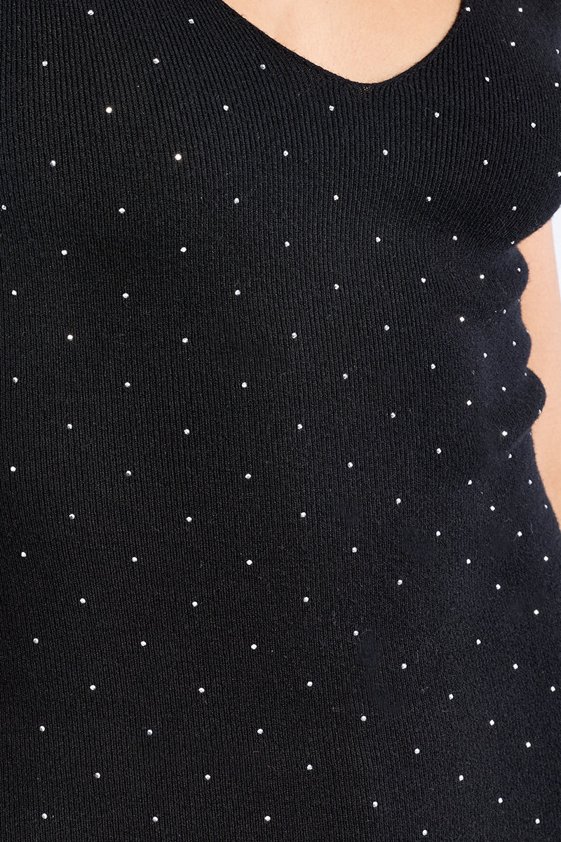 MB RHINESTONE MIDI DRESS