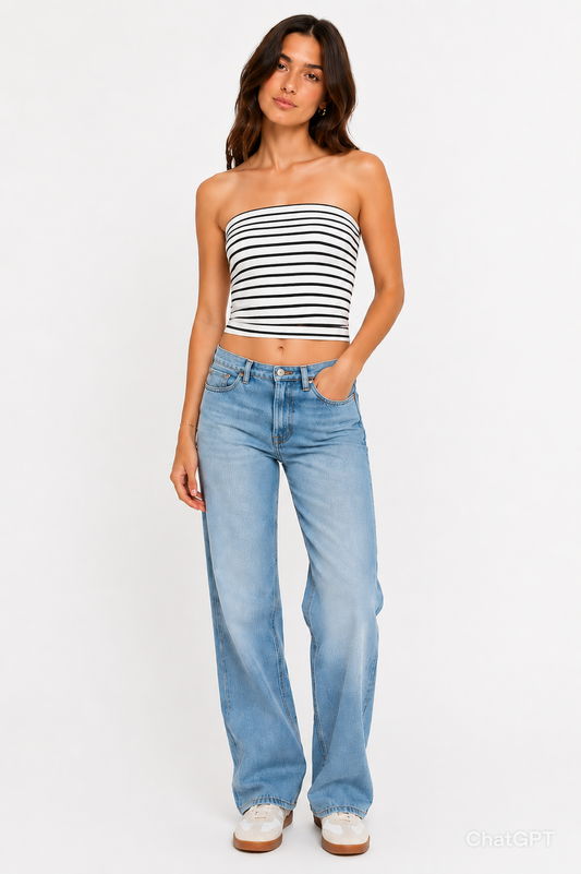 PST THEA STRIPED TUBE TOP
