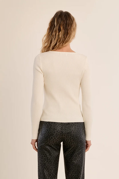 MB LACE V NECK TOP