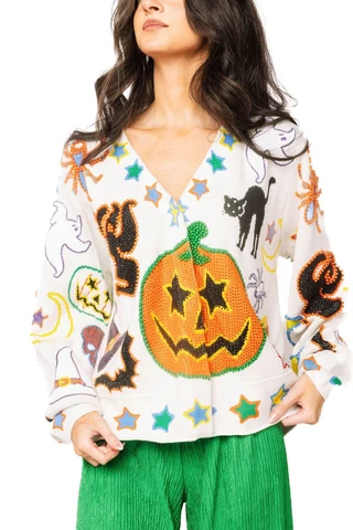 QOS ICON HALLOWEEN CARDI