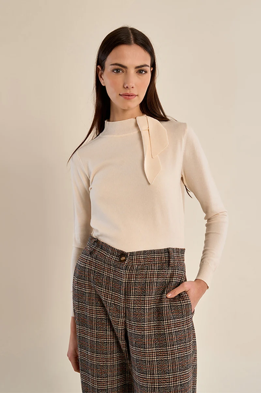 MB BOW NECKTIE SWEATER