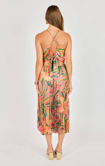 S&S SUNSET RIDGE PLEATED MIDI DRESS