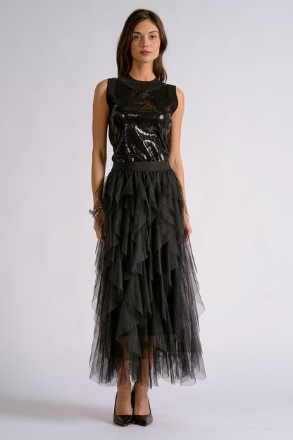 ELAN TULLE MIDI SKIRT