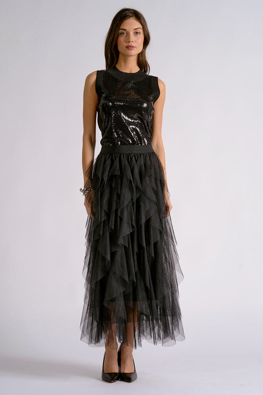 ELAN TULLE MIDI SKIRT