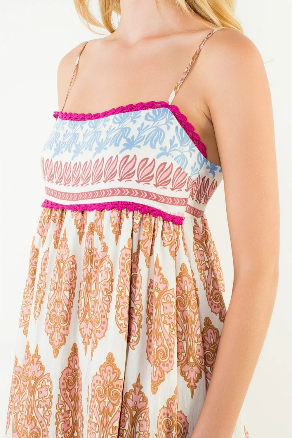 THML - STRAP PRINT MAXI DRESS