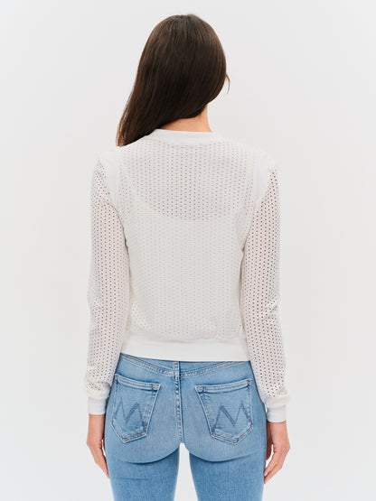 650 CUTOUT KNIT ZIPUP