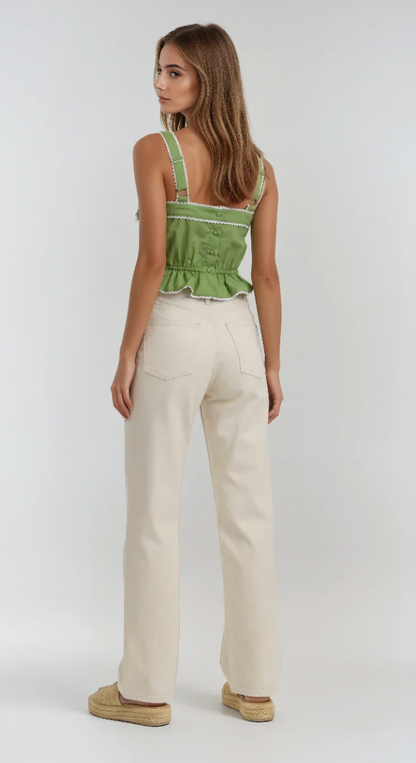 ALLISON CINCHED WAIST PEPLUM TANK