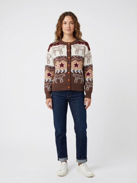 THML LION PRINT CARDI