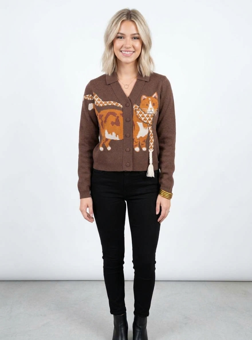 THML COLLARED CAT CARDI