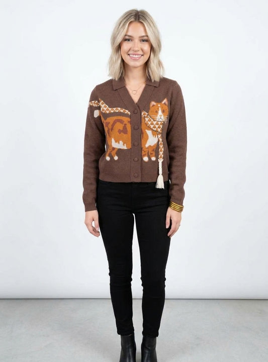 THML COLLARED CAT CARDI