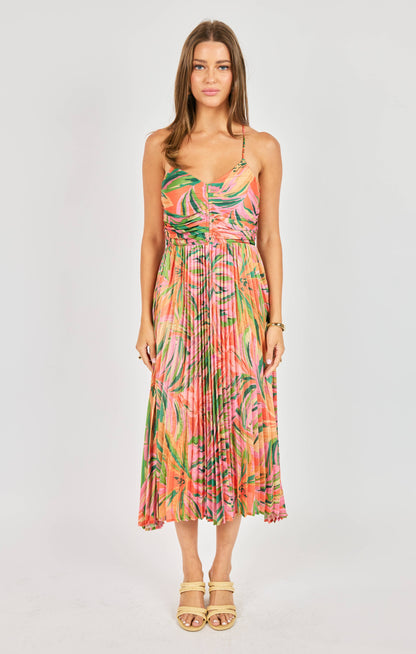 S&S SUNSET RIDGE PLEATED MIDI DRESS