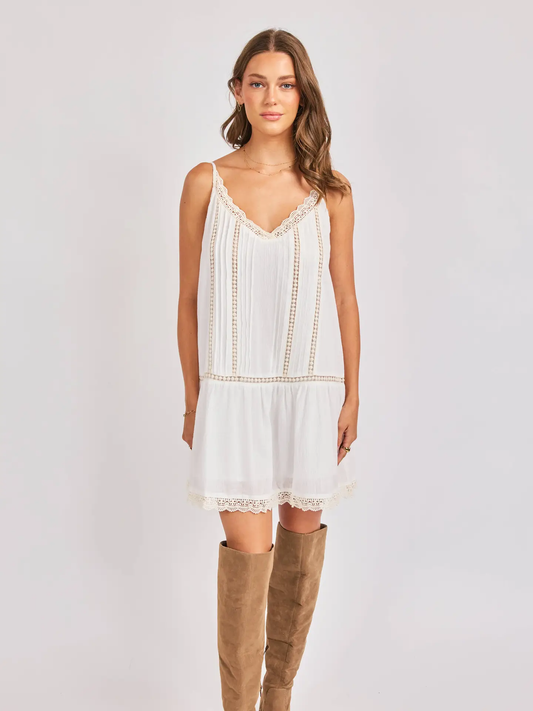 ROSABELLE PINTUCK MINI DRESS
