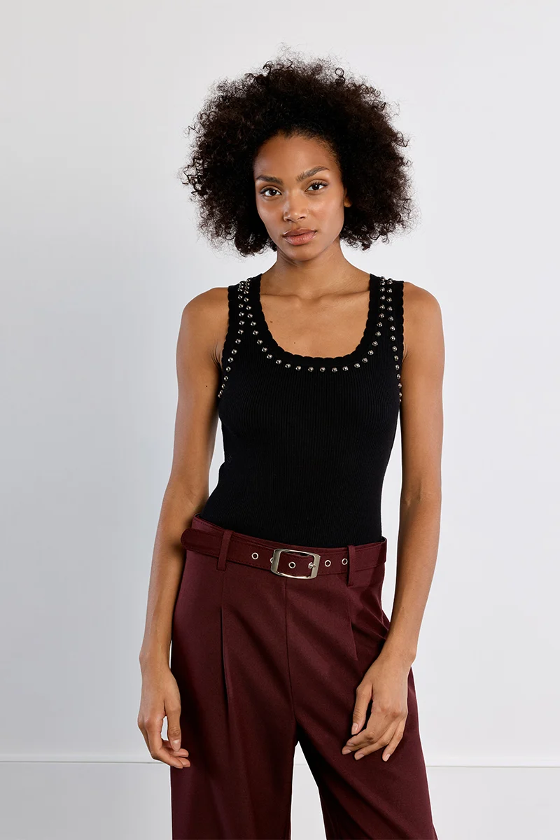 MB RIBBED STUD TANK TOP
