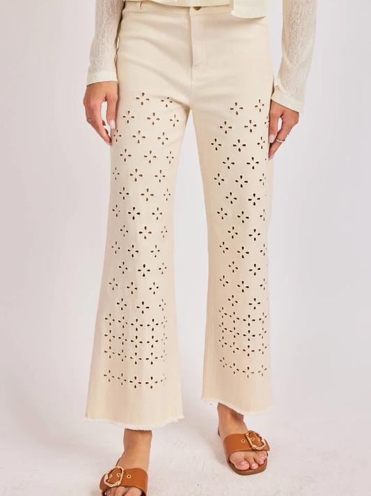 CLEAR EYES EYELET PANT