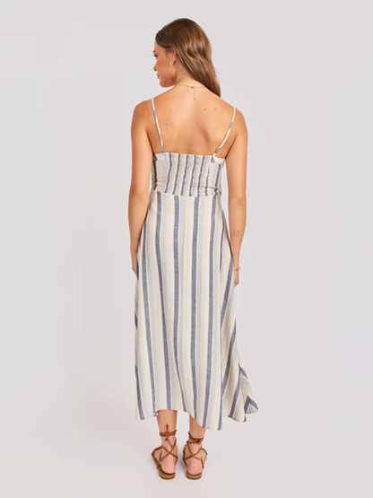 SWEETGRASS STRIPE MIDI DRESS